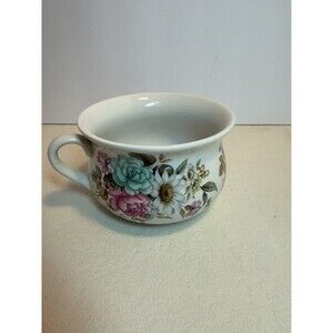 Portmeirion England Floral Soup Mug Oversized Tea Cup Vintage 1970s